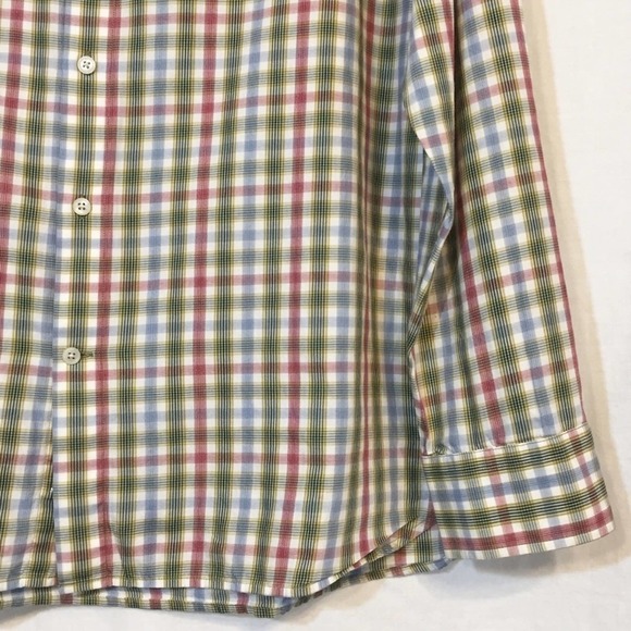 HICKEY Freeman Men's Button Up Lightweight Plaid Collared Dress Shirt Size L - Picture 3 of 6